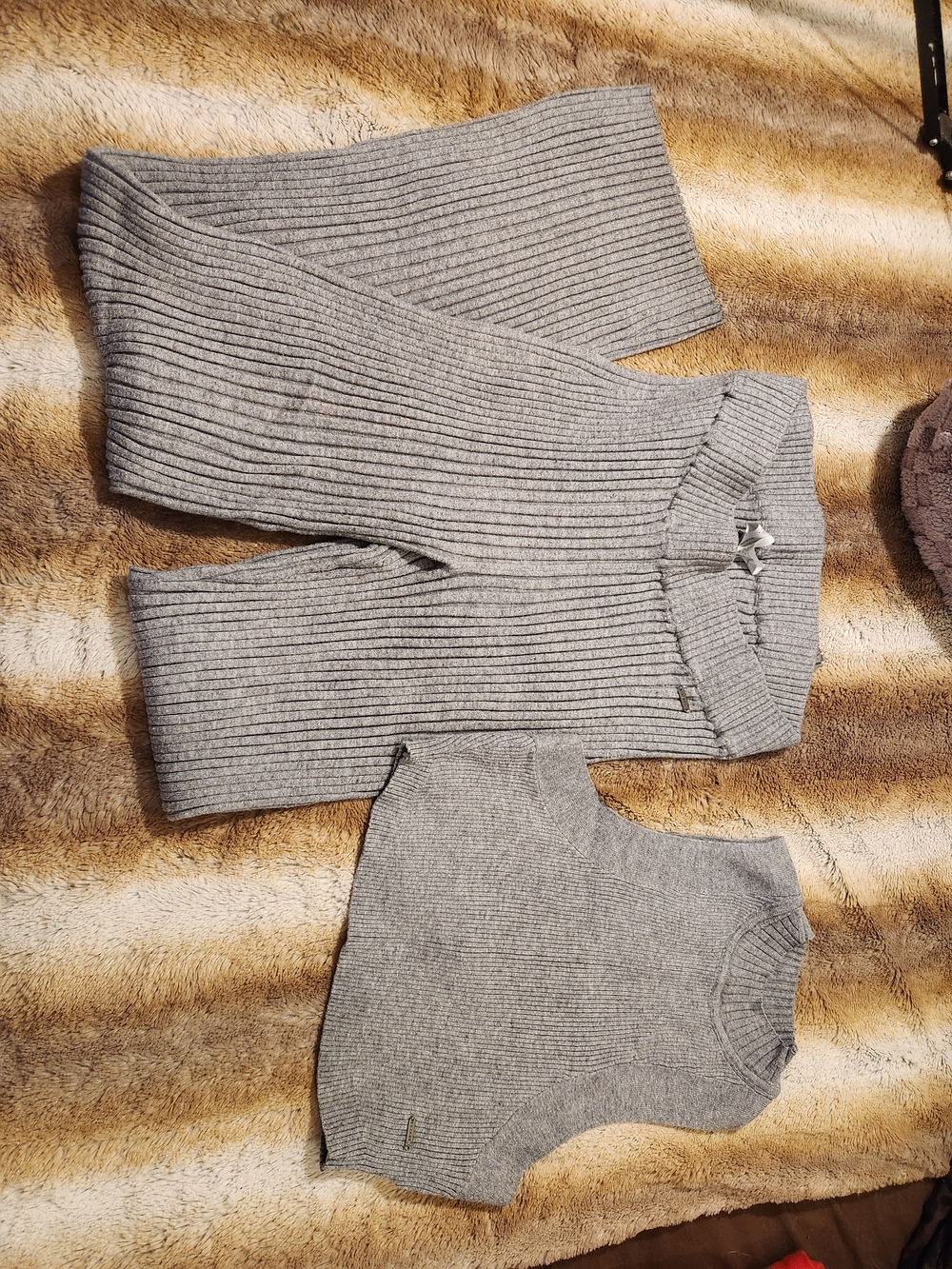 Savage X Fenty Ribbed Knit Grey Set - Grey